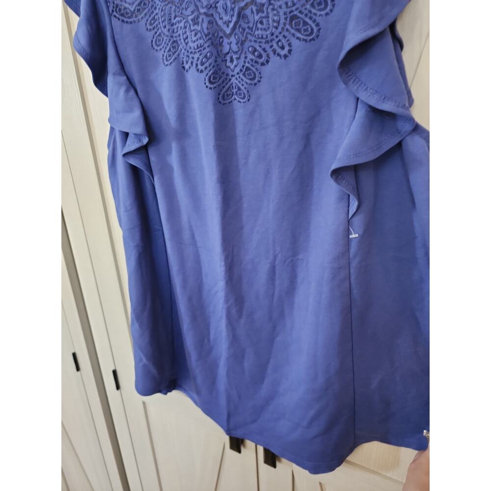 ISABEL MATERNITY Women Classic Flounced Purple T-shirt Size Medium - Picture 5 of 6